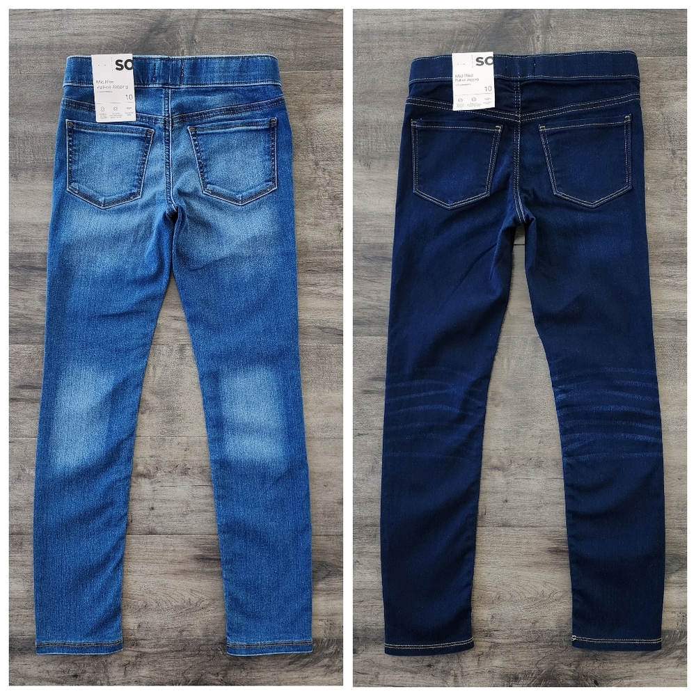 SO Mid Rise Pull On Jegging Girls Size 10 - Lot Of 2 NWT